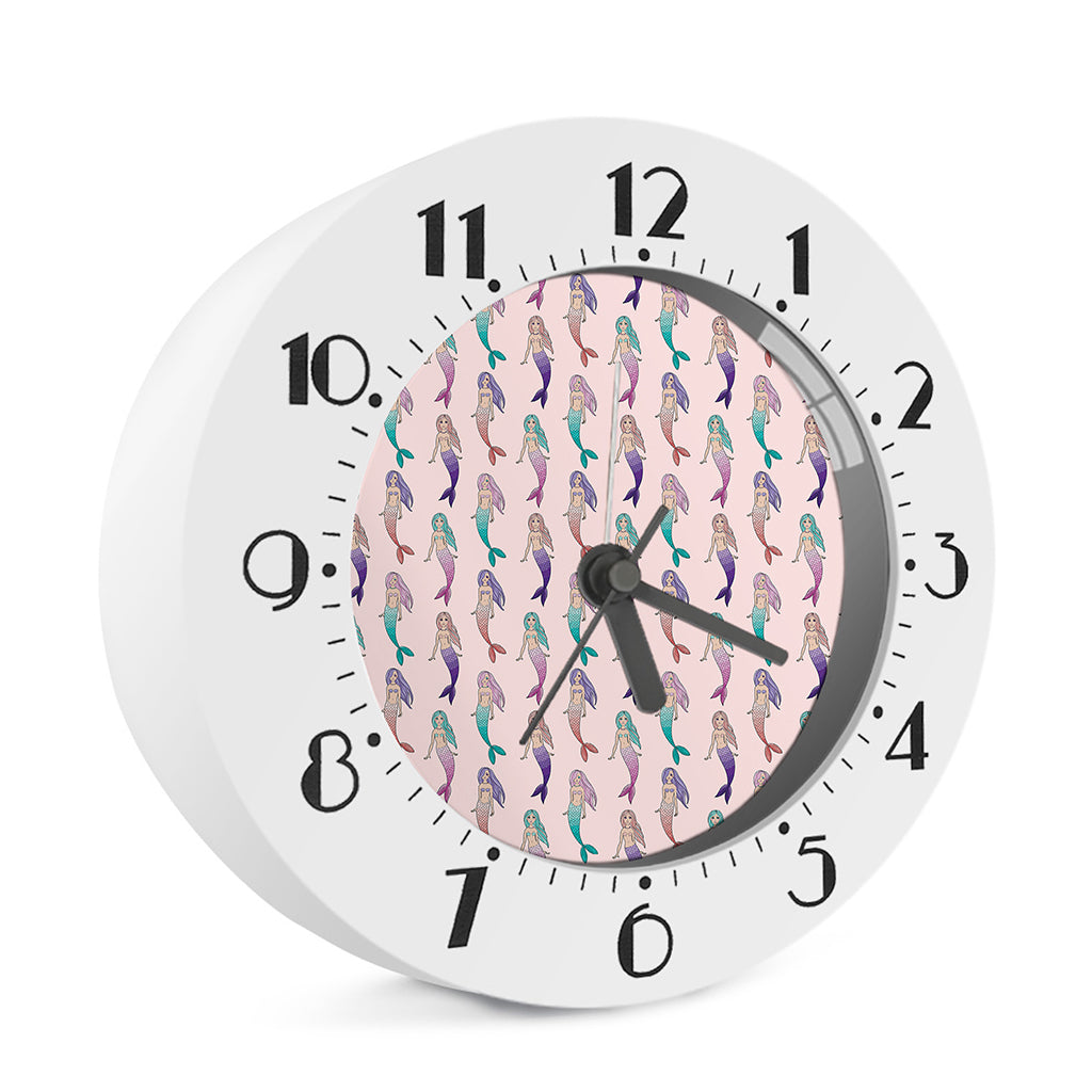 Mermaid Girls Pattern Print Alarm Clock