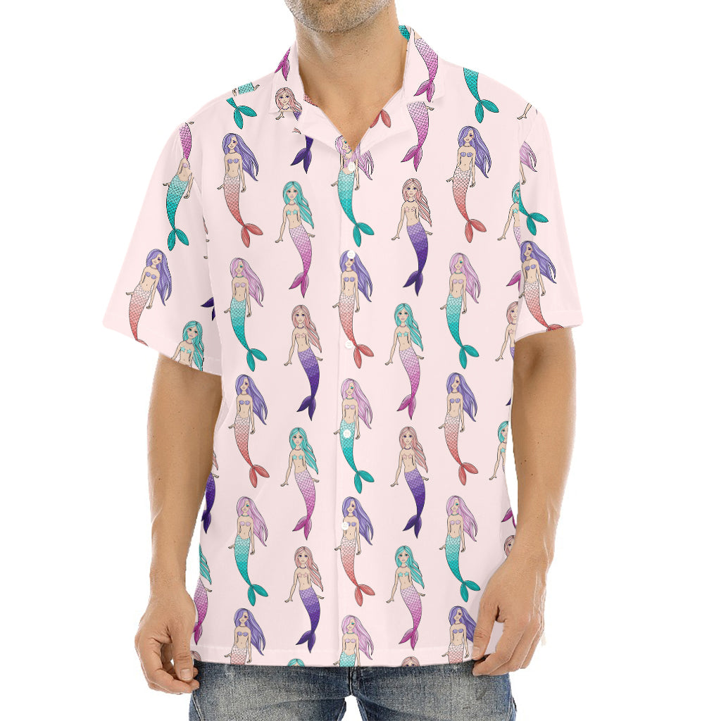 Mermaid Girls Pattern Print Aloha Shirt