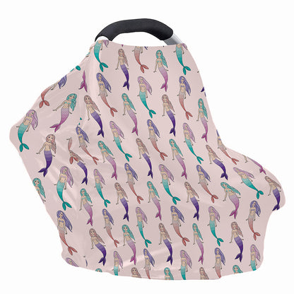 Mermaid Girls Pattern Print Baby Seat Cover