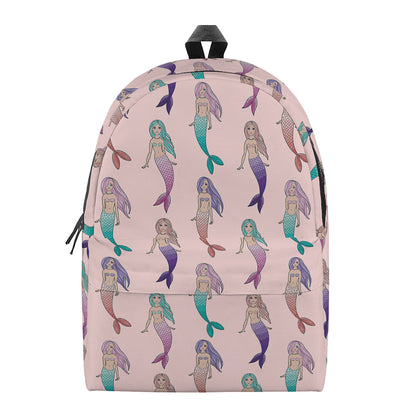 Mermaid Girls Pattern Print Backpack