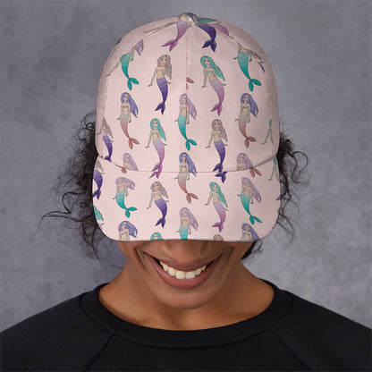 Mermaid Girls Pattern Print Baseball Cap