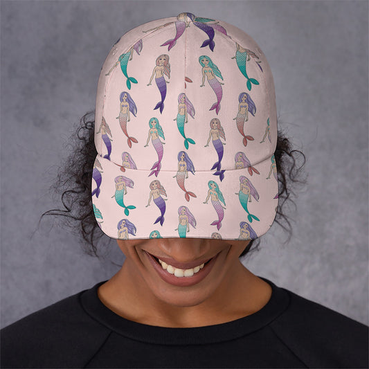 Mermaid Girls Pattern Print Baseball Cap