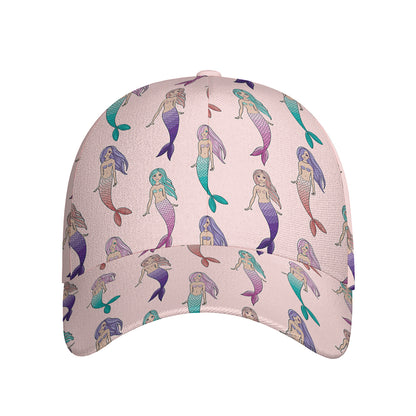 Mermaid Girls Pattern Print Baseball Cap
