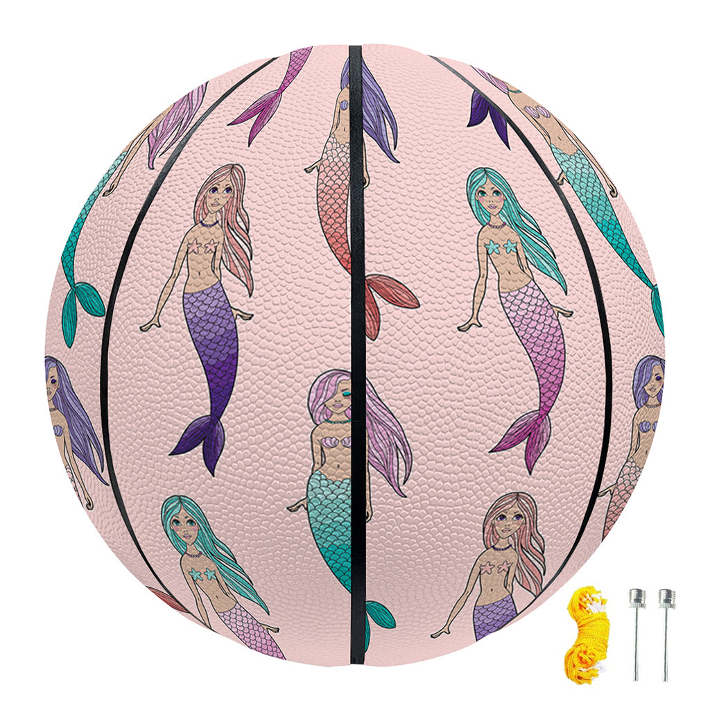 Mermaid Girls Pattern Print Basketball
