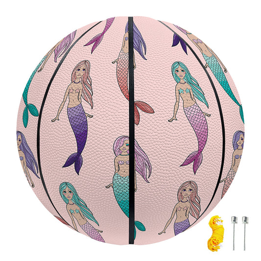 Mermaid Girls Pattern Print Basketball