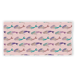 Mermaid Girls Pattern Print Beach Towel