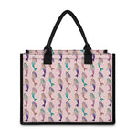 Mermaid Girls Pattern Print Canvas Tote Bag