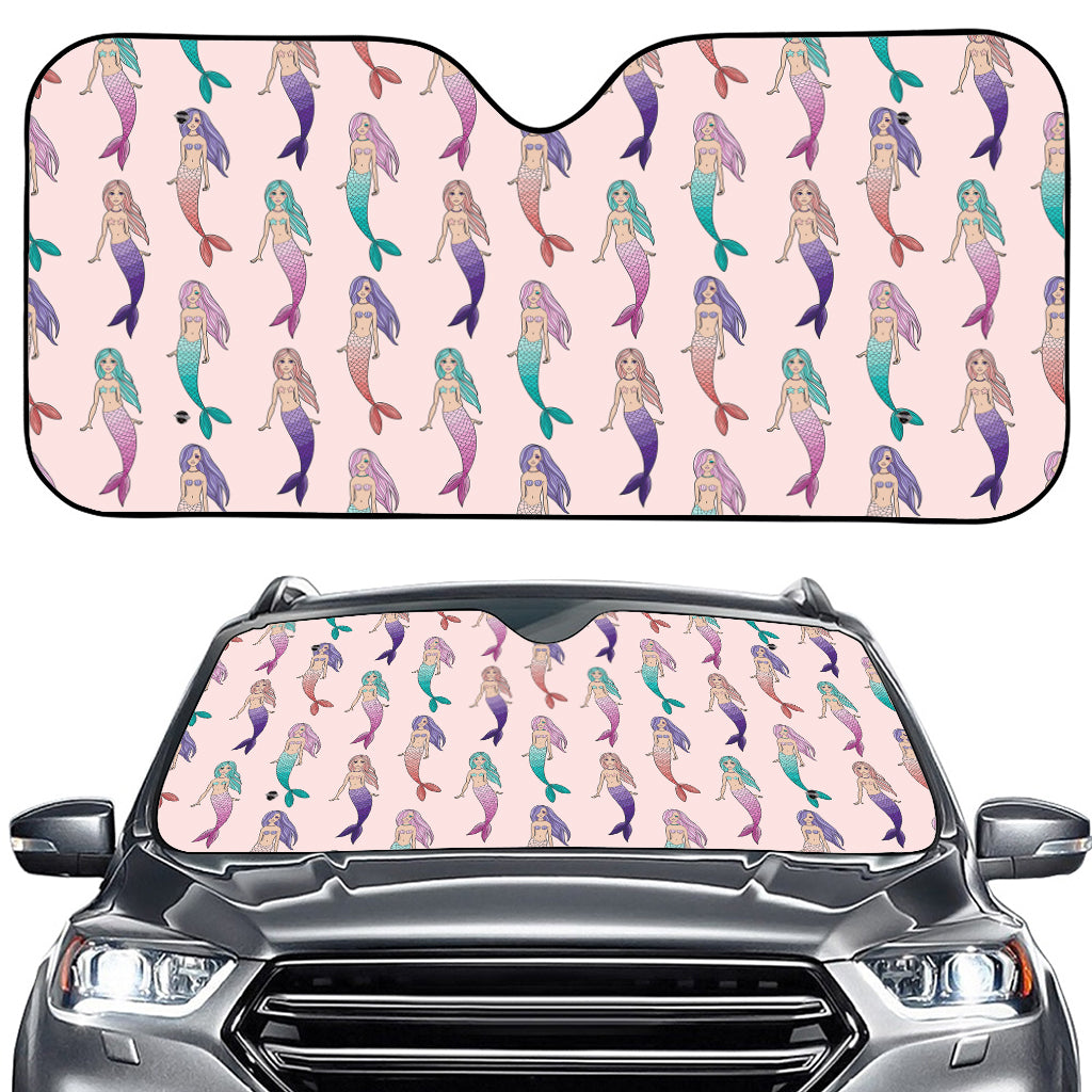 Mermaid Girls Pattern Print Car Windshield Sun Shade