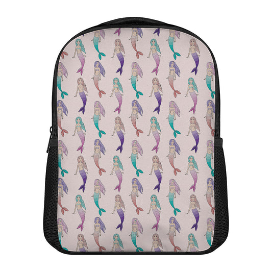 Mermaid Girls Pattern Print Casual Backpack