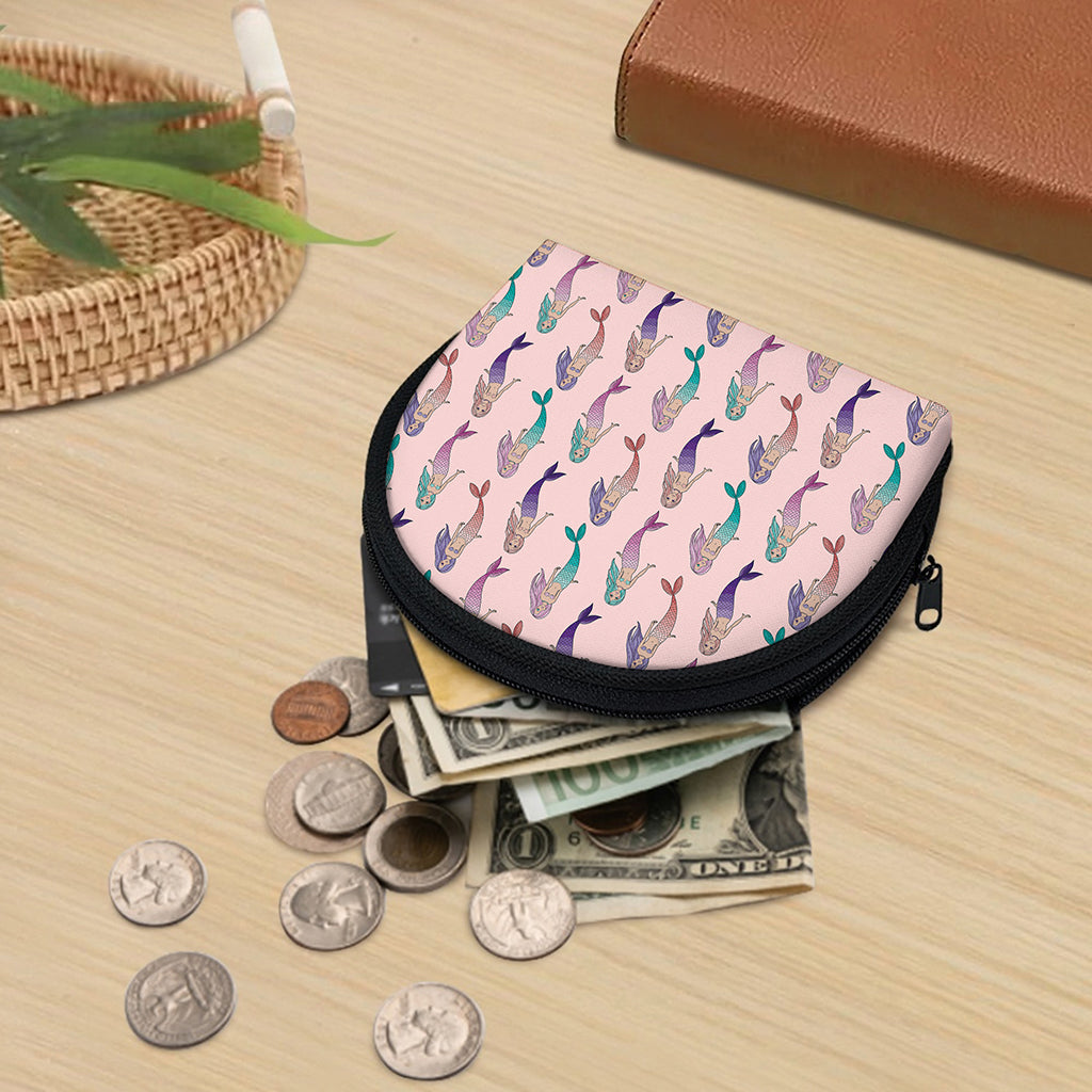 Mermaid Girls Pattern Print Coin Purse