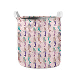 Mermaid Girls Pattern Print Collapsible Laundry Basket
