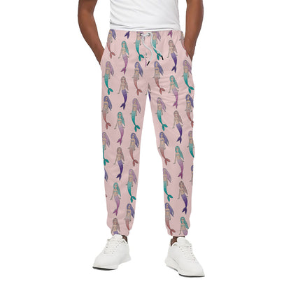 Mermaid Girls Pattern Print Cotton Pants