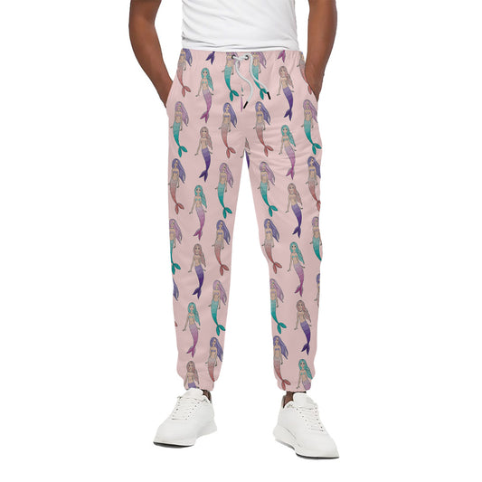 Mermaid Girls Pattern Print Cotton Pants