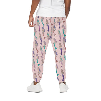 Mermaid Girls Pattern Print Cotton Pants