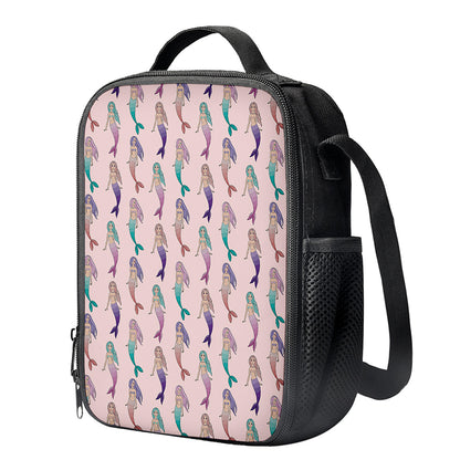 Mermaid Girls Pattern Print Crossbody Lunch Bag