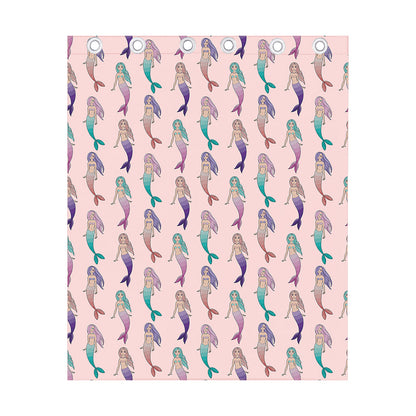 Mermaid Girls Pattern Print Curtain
