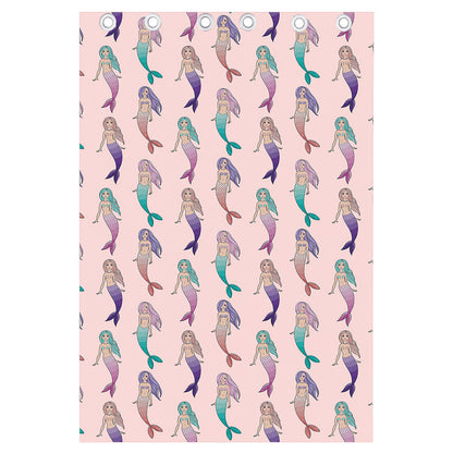 Mermaid Girls Pattern Print Curtain
