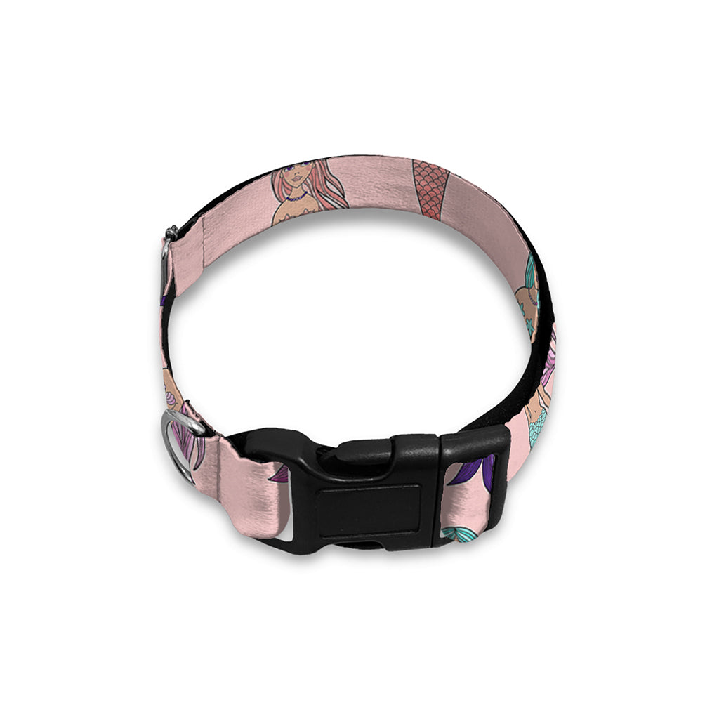 Mermaid Girls Pattern Print Dog Collar