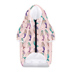 Mermaid Girls Pattern Print Dog Zip Up Hoodie