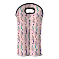 Mermaid Girls Pattern Print Double Neoprene Wine Tote