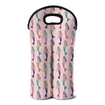 Mermaid Girls Pattern Print Double Neoprene Wine Tote