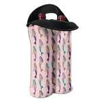 Mermaid Girls Pattern Print Double Neoprene Wine Tote