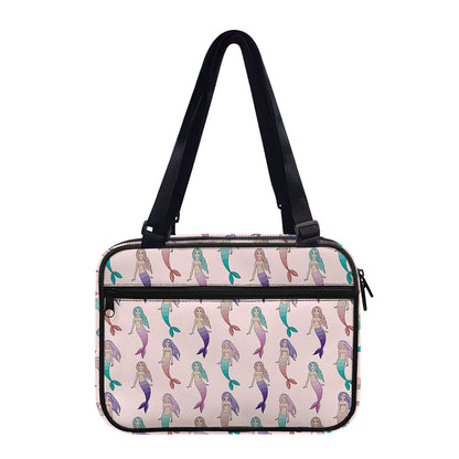 Mermaid Girls Pattern Print Double Strap Bible Bag