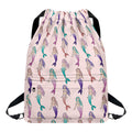 Mermaid Girls Pattern Print Drawstring Backpack