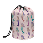 Mermaid Girls Pattern Print Drawstring Makeup Bag