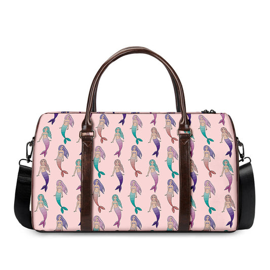 Mermaid Girls Pattern Print Duffle Bag