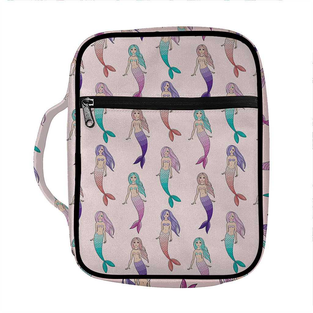 Mermaid Girls Pattern Print Front Pocket Bible Bag