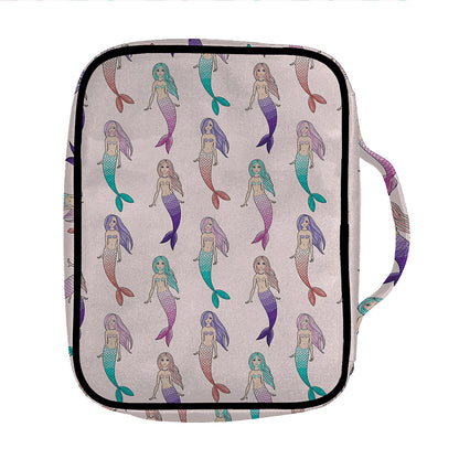 Mermaid Girls Pattern Print Front Pocket Bible Bag
