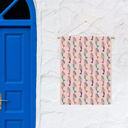 Mermaid Girls Pattern Print Garden Flag