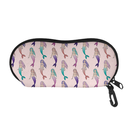 Mermaid Girls Pattern Print Glasses Case