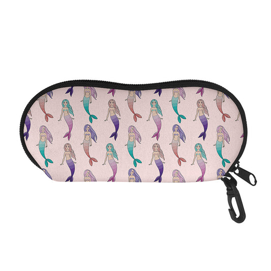 Mermaid Girls Pattern Print Glasses Case