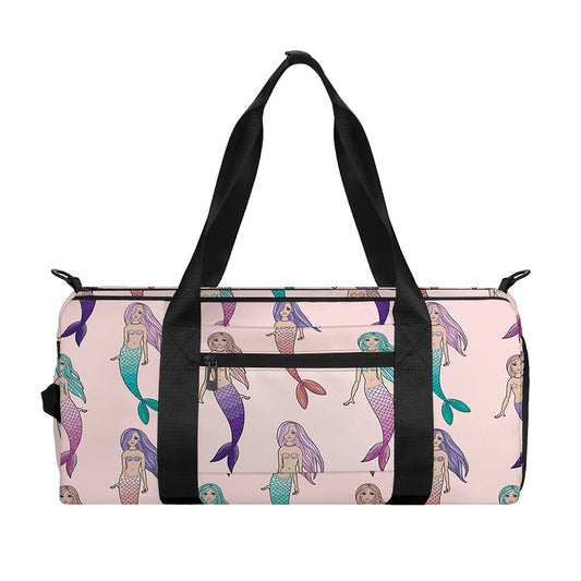 Mermaid Girls Pattern Print Gym Bag