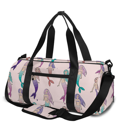 Mermaid Girls Pattern Print Gym Bag