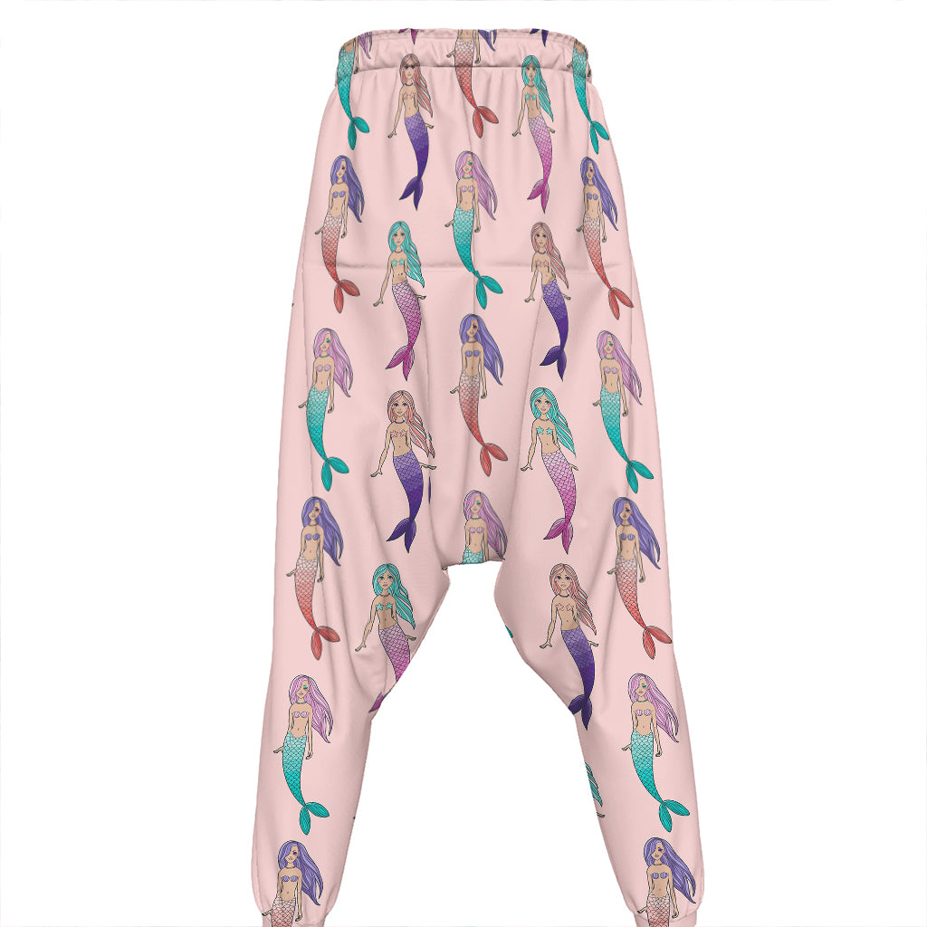 Mermaid Girls Pattern Print Hammer Pants
