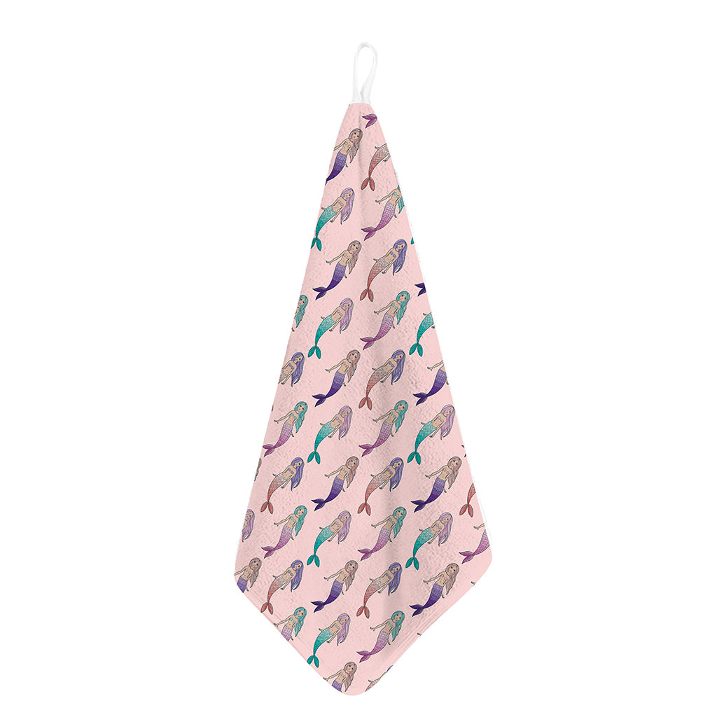 Mermaid Girls Pattern Print Hand Towel