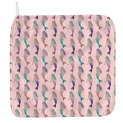 Mermaid Girls Pattern Print Hand Towel