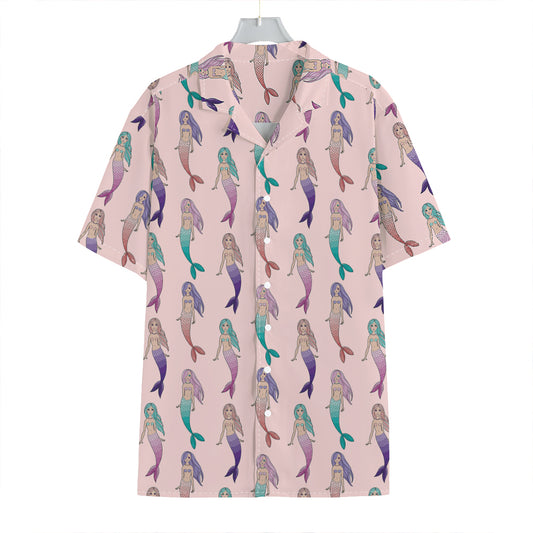 Mermaid Girls Pattern Print Hawaiian Shirt