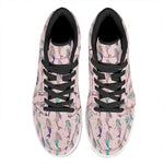 Mermaid Girls Pattern Print High Top Leather Sneakers