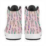 Mermaid Girls Pattern Print High Top Leather Sneakers