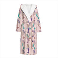 Mermaid Girls Pattern Print Hooded Bathrobe