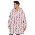 Mermaid Girls Pattern Print Hoodie Blanket