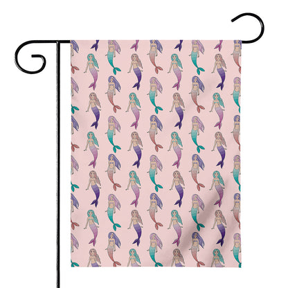 Mermaid Girls Pattern Print House Flag