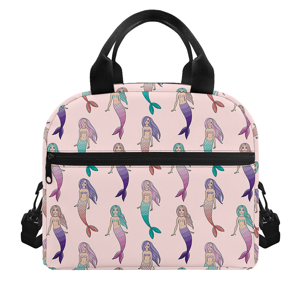 Mermaid Girls Pattern Print Insulated Lunch Bag