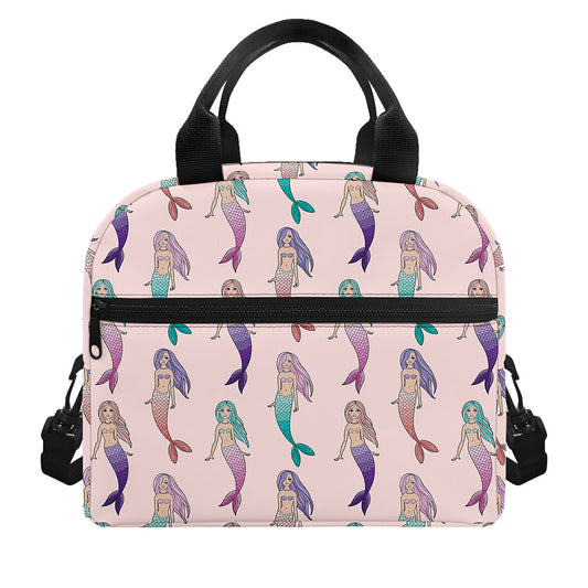 Mermaid Girls Pattern Print Insulated Lunch Bag