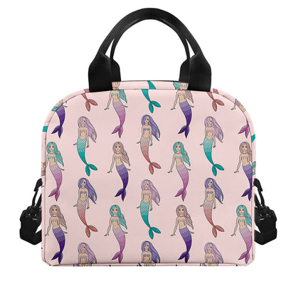 Mermaid Girls Pattern Print Insulated Lunch Bag