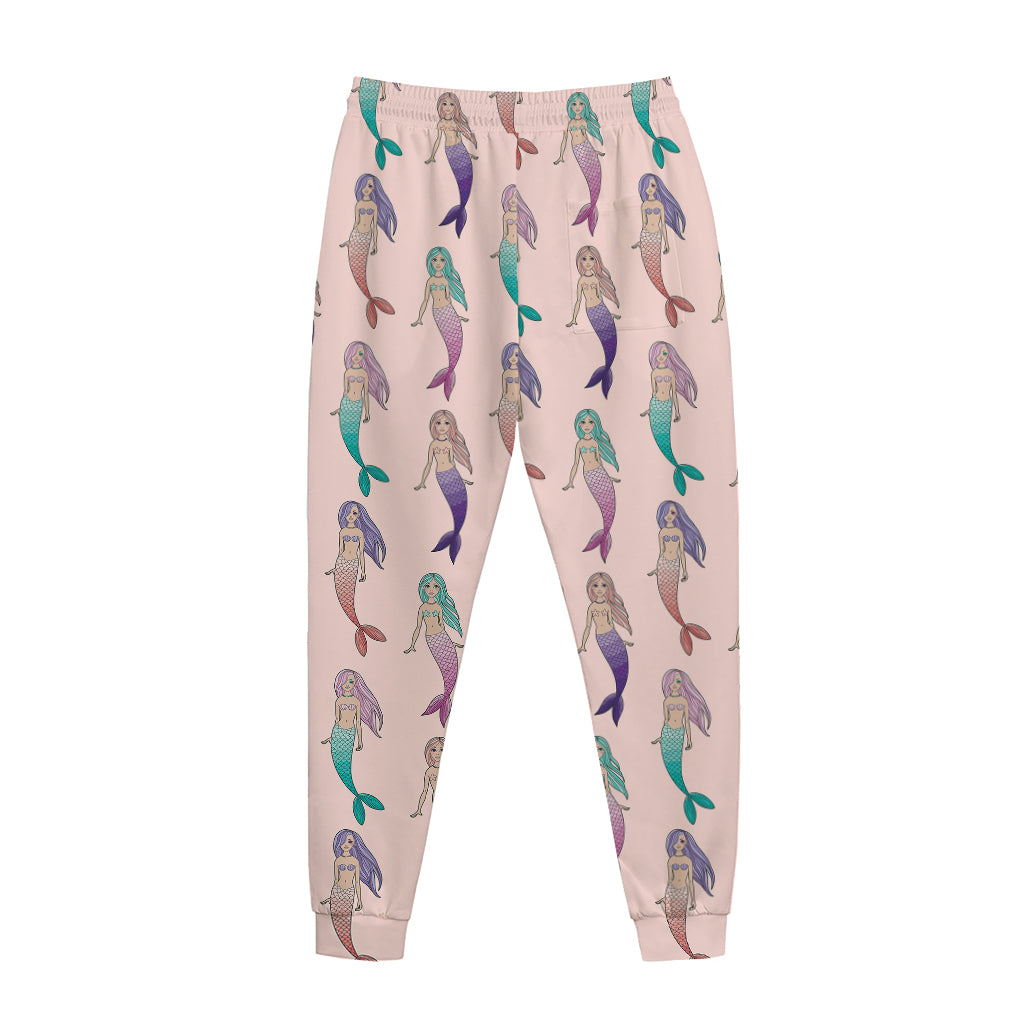Mermaid Girls Pattern Print Jogger Pants